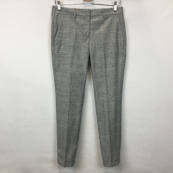 Theory Pants - Theory Izelle Flannel Plaid Cropped Wool Pant Career Wear Academia Size 4
